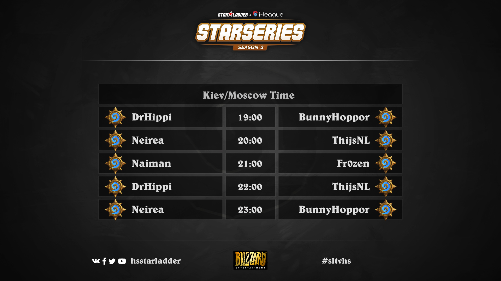Schedule for May 12 Hearthstone StarSeries